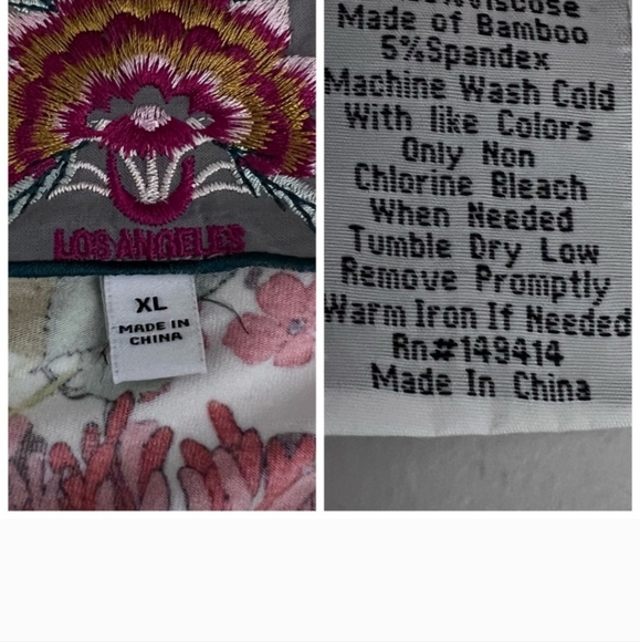 Johnny Was Pink Animal Print Top Sz Xl - Picture 7 of 9